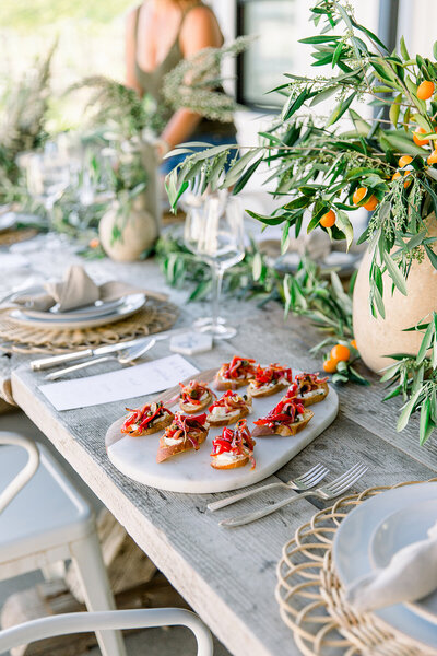 wedding planner working on a moodboard