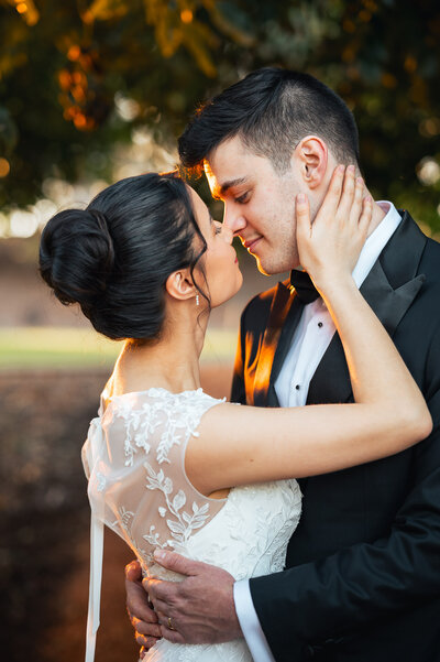 Bride and groom sharing a quiet moment at their Blue Mountains wedding captured by Mike Jeffrey Photography