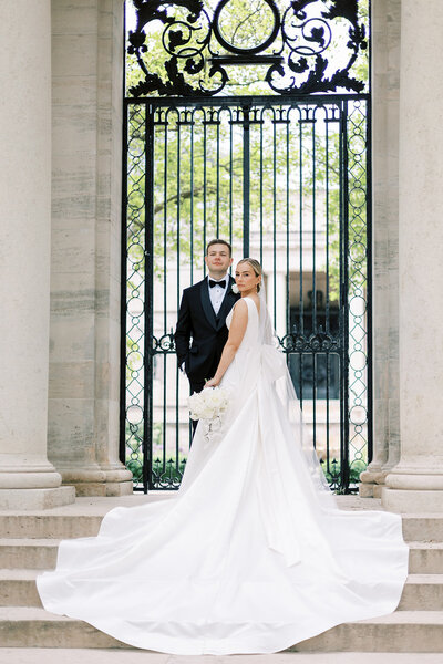 Exuberant and iconic spring wedding with baby’s breath and mirror disco balls at a National historic landmark with a modern all-glass pavilion tent | Fairmount Water Works | Philadelphia PA | Denise Marie Photography | Editorial Wedding Photographer based in Philadelphia PA