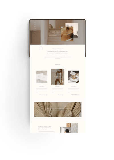 Minimal Showit website template