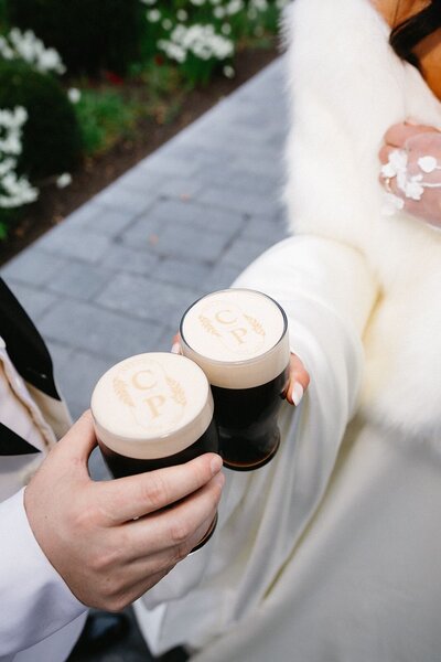 bride putting on wedding day shoes