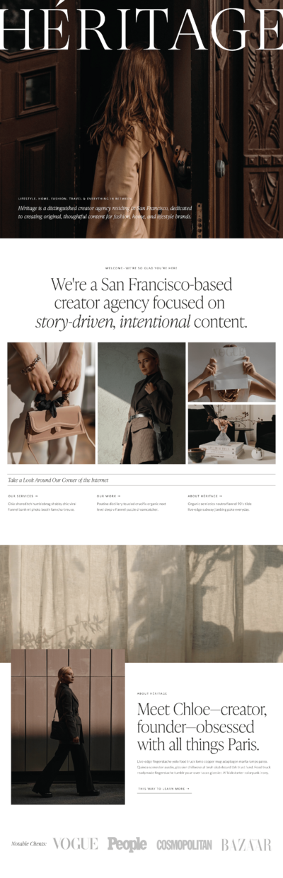 Showit website template screenshot.