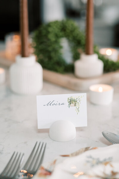 Domed Place Card Holder for Home or Wedding Decor
