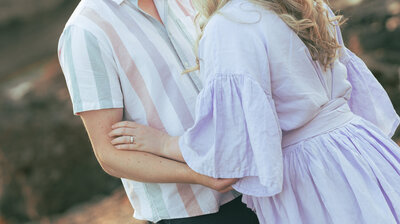 A lovely image of a bride with her fur baby while getting ready for her wedding day