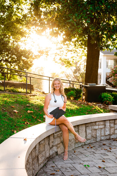 Before photo of nursing graduate on Trivecca campus