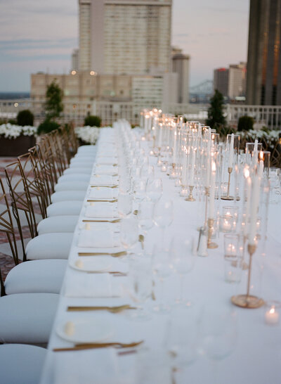 Outdoor luxury dining table for event