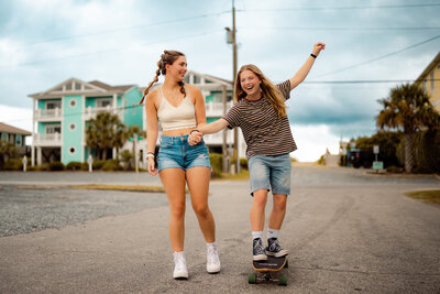 fun senior session photos