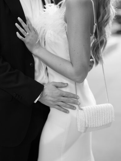 Bride and groom in downtown Dallas