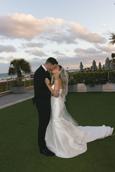 Marriott Harbor Beach Wedding  Couple