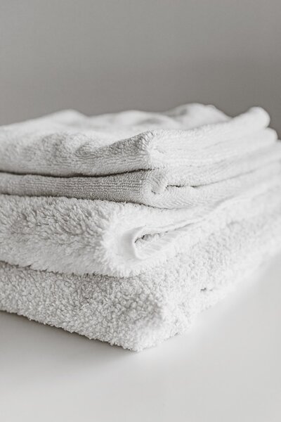 fluffy white towels