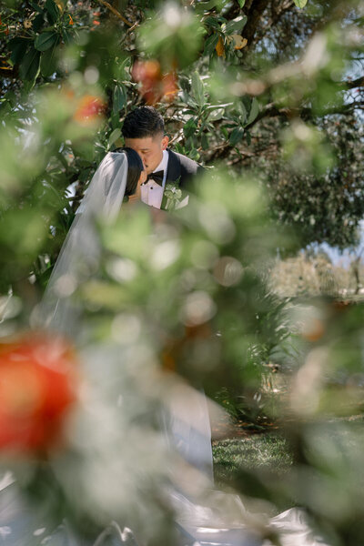 Bride's luxury shoes captured by Oahu wedding photographer.