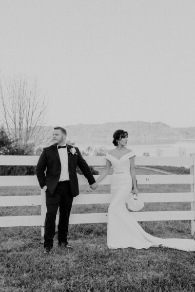 bride and groom portrait at nashville wedding