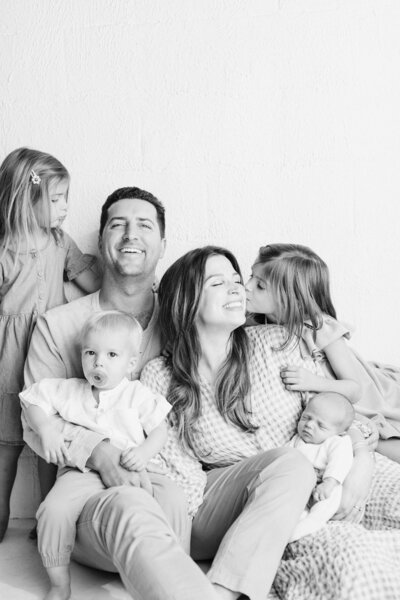 personality pic of a brand new family of six