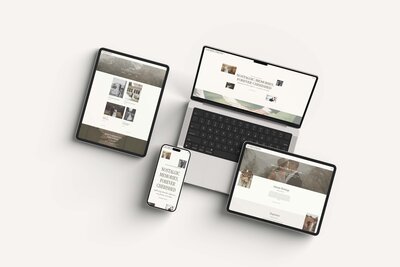 Clean and minimal Showit Website template for wedding, elopement and destination photographers