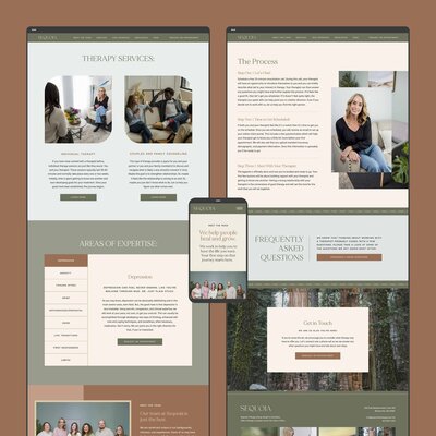 Website mockup home page
