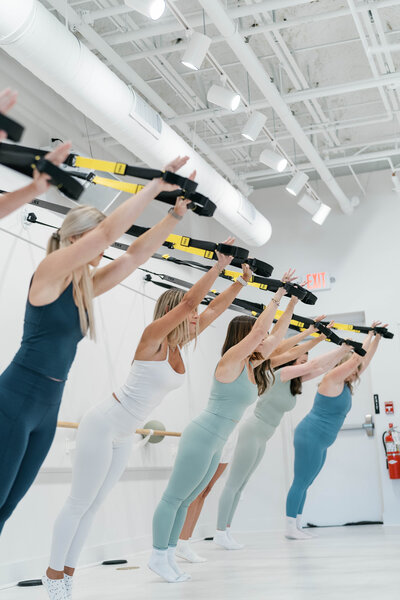 woman in a workout class trussville al