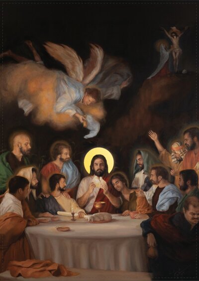 Jesus with apostles