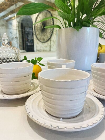 Rustic uniformed mugs