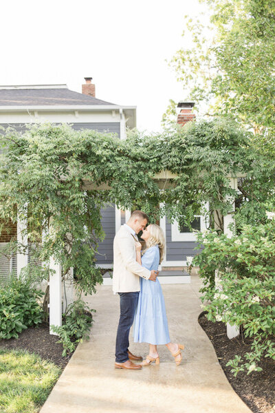 noblesville indiana engagement photos at mustard seed gardens
