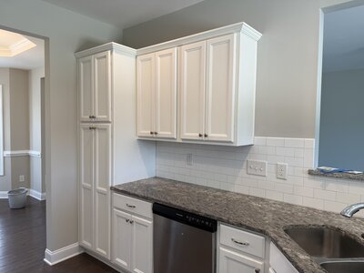 Kitchen cabinet painting turnkey update with modern finish