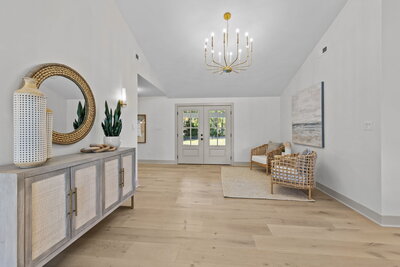 Luxury home staging entryway design

