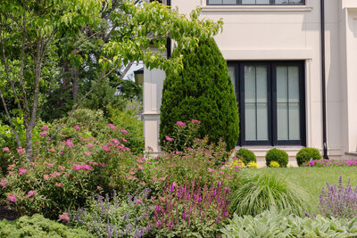 Beautiful colorful landscaping for custom home builds