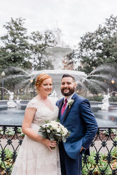 Kelly + James' elopement at Forsyth Park - The Savannah Elopement Package, Flowers by Ivory and Beau