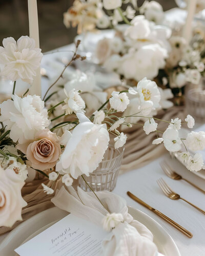 Wedding venue florals