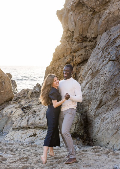 candid couple photo in newport beach california