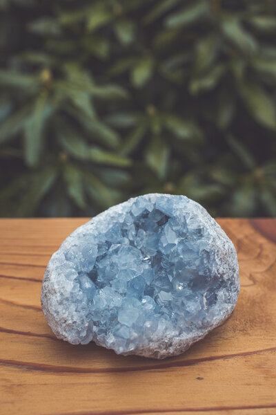 High quality celestite crystal geode for sale
