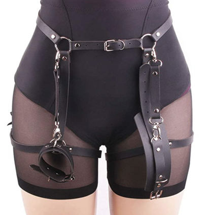Leather Waist & Leg Harness with Cuffs 1