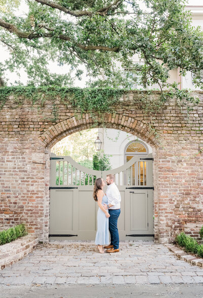 Couple engagement session in downtown Charleston with Alisha Cory Photography