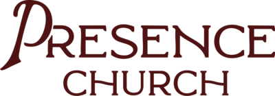 A logo that spells "Presence Church"