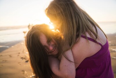 Mother and newborn baby during Seattle newborn photography session