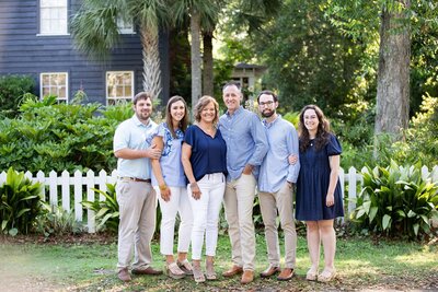 Family group photo in Charleston, SC