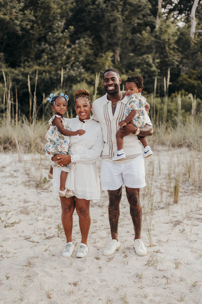 Extended family portraits at hilton head beach