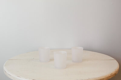 TE Inventory-Simple Frosted Glass Votive Candle Holders 037