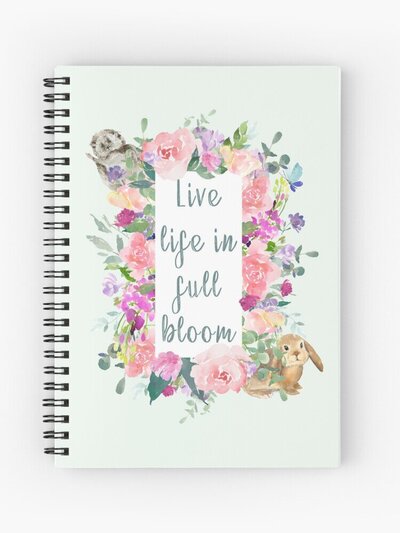 floral notebook, gardening, journal,