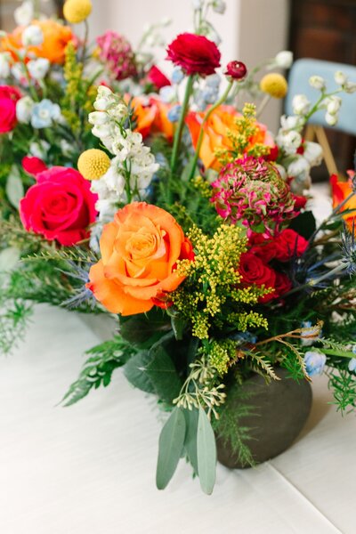 Colorful wedding flowers