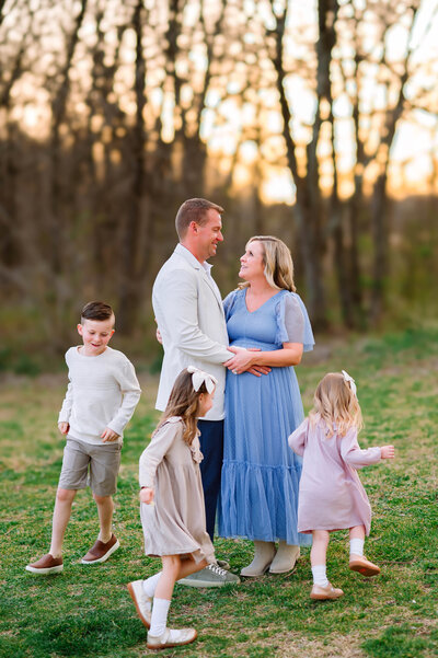 Family after taking photo with Newborn Mckinney Photographer