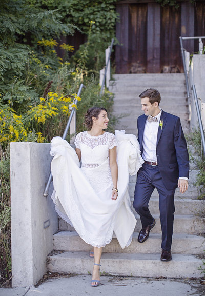 bride and groom in love Milwaukee wedding photographer
