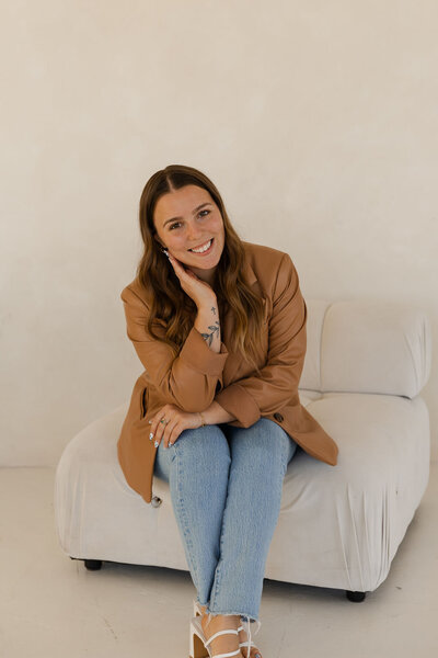 kenzie pellerin poses for brand photos