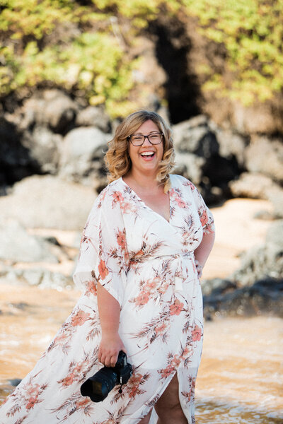 Portrait of Lindsay Maier, lifestyle brand photographer smiling in a professional headshot