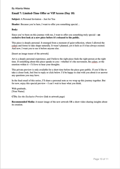 Screenshot of Email 7 – Final Encouragement email template.