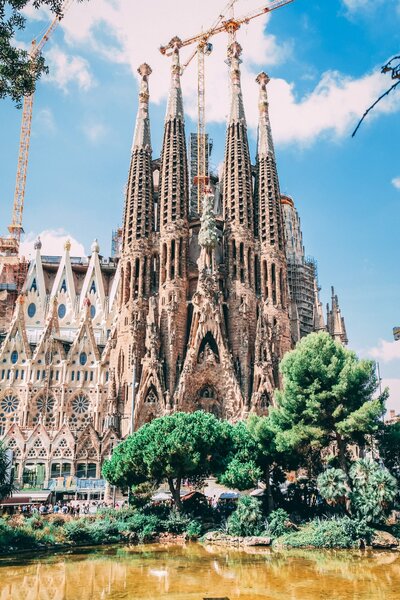 La Sagrada Familia basilica in Barcelona Spain