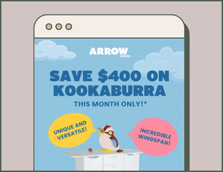 Email featuring a gif that reveals the winning chair from Round 1 with a gold ribbon, followed by Round 2 matchup—Cats Meow vs. Good Dog—with live voting polls and branded inspiration content at the bottom.