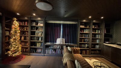 Custom library designed by Lauren Just