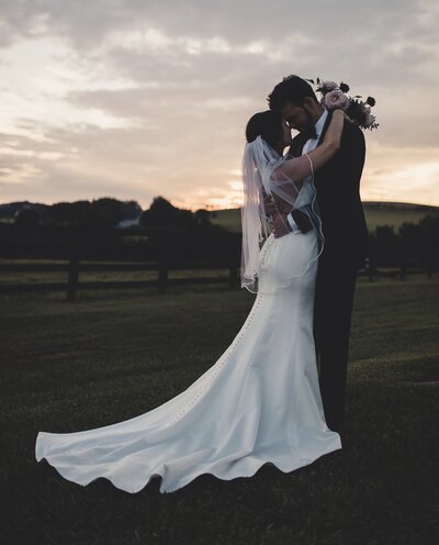 Bride-and-groom-bouquet-sunset-Boston-Florist-Prose-Florals