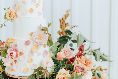 wedding cake at reception reception ideas