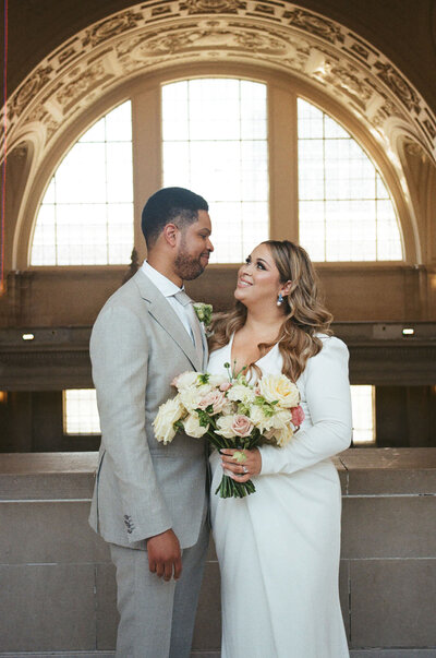 couple smiling at each other